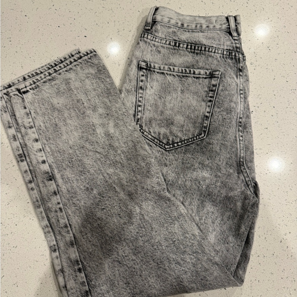 PacSun Women's Grey Acid-Wash High-Rise Jeans